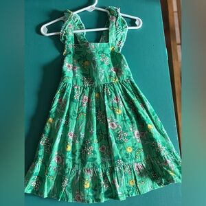 Cat & Jack Green Floral Kids Dress
